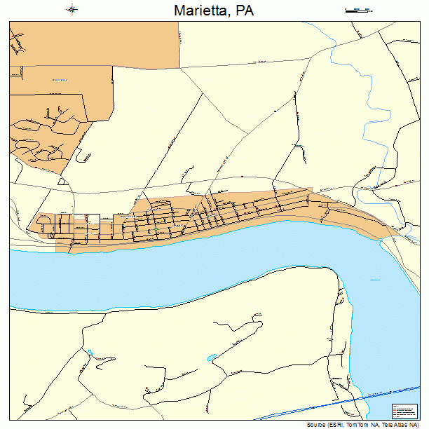 Marietta, PA street map