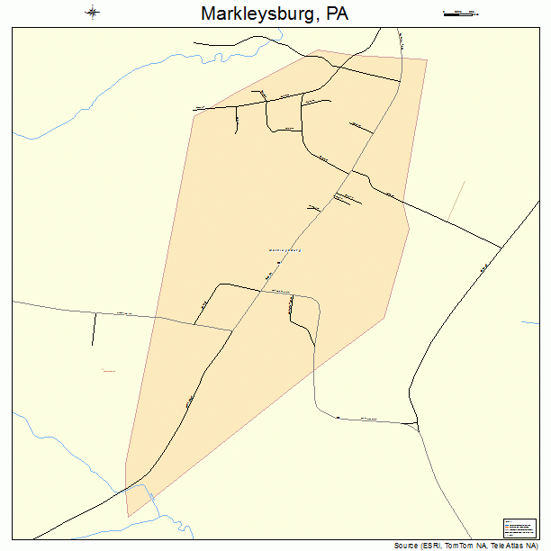 Markleysburg, PA street map
