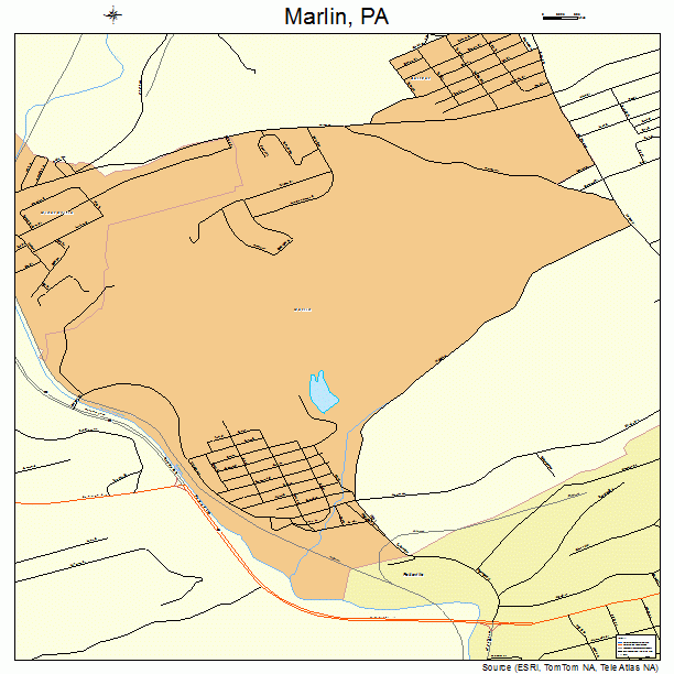 Marlin, PA street map