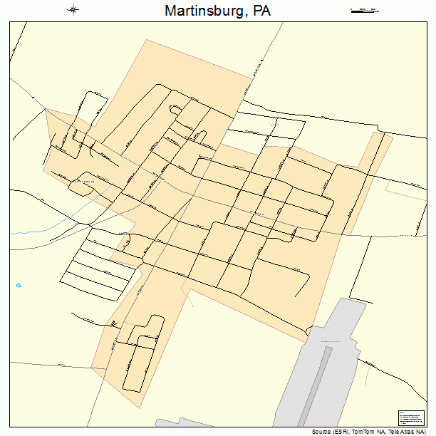 Martinsburg, PA street map