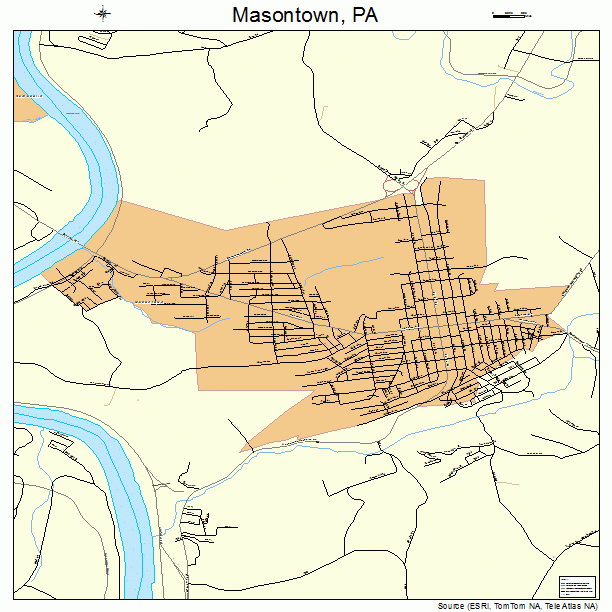 Masontown, PA street map