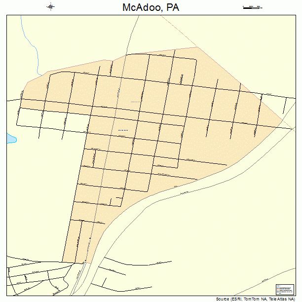 McAdoo, PA street map