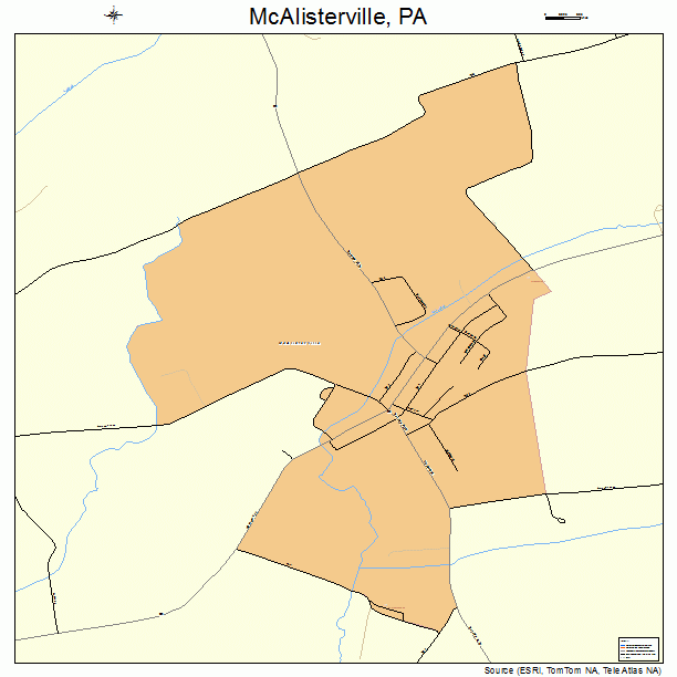 McAlisterville, PA street map