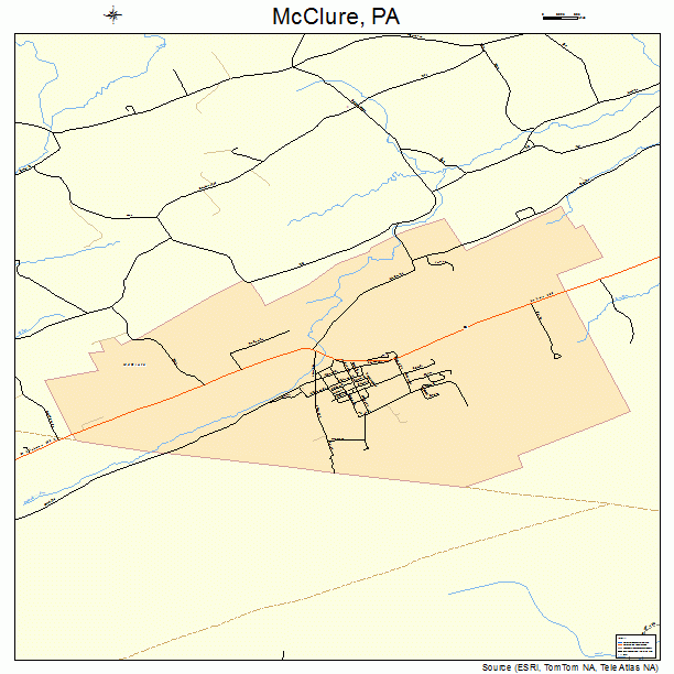 McClure, PA street map