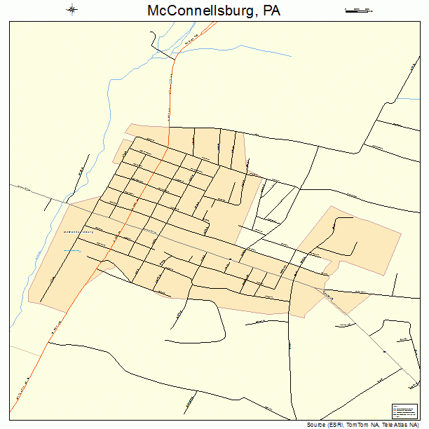 McConnellsburg, PA street map