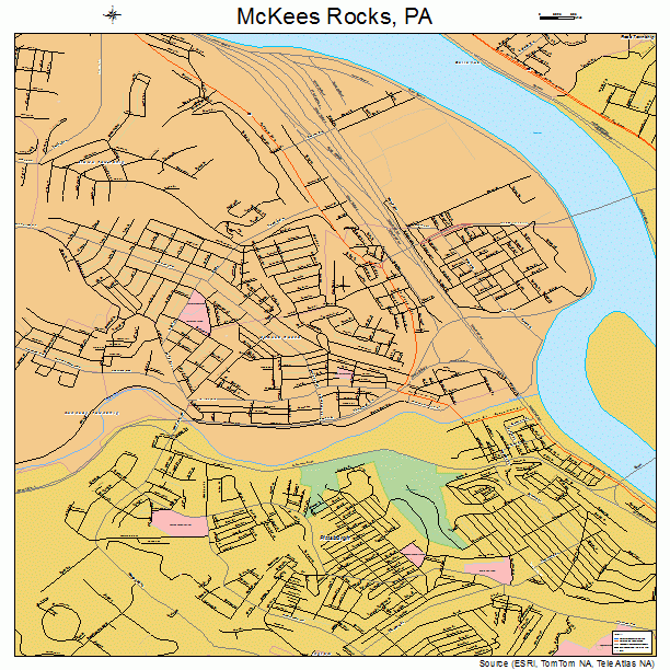 McKees Rocks, PA street map