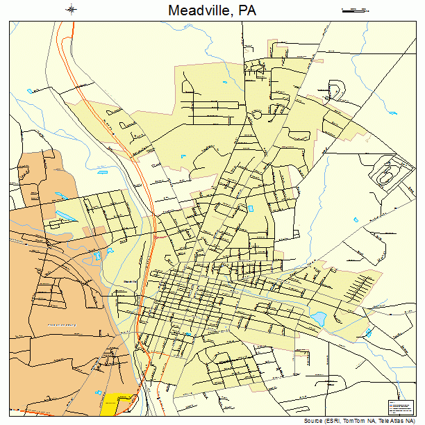 Meadville, PA street map