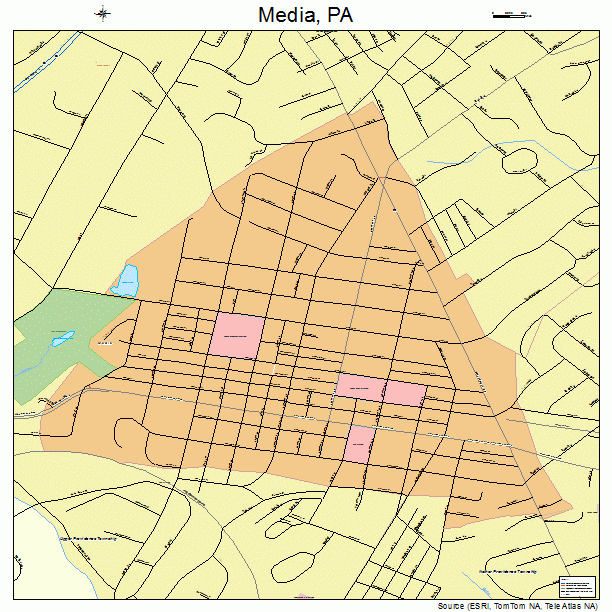 Media, PA street map