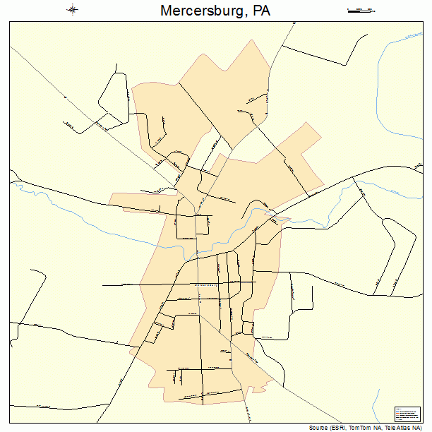 Mercersburg, PA street map