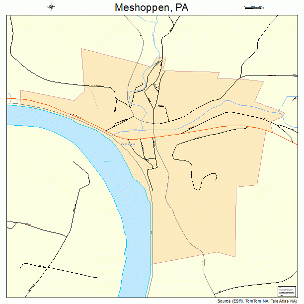 Meshoppen, PA street map