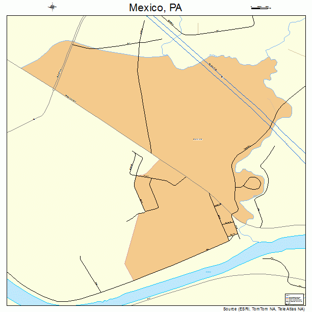 Mexico, PA street map