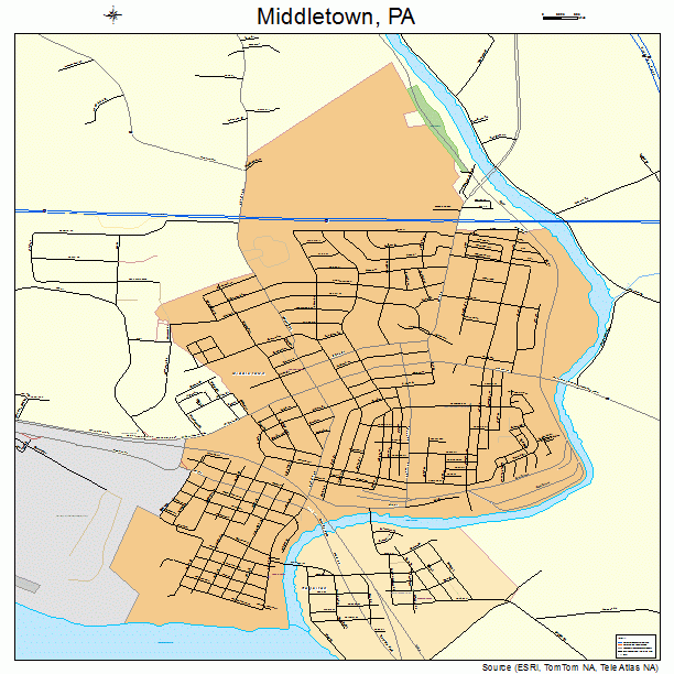 Middletown, PA street map