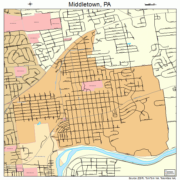 Middletown, PA street map