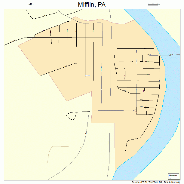 Mifflin, PA street map