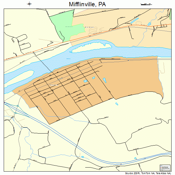 Mifflinville, PA street map