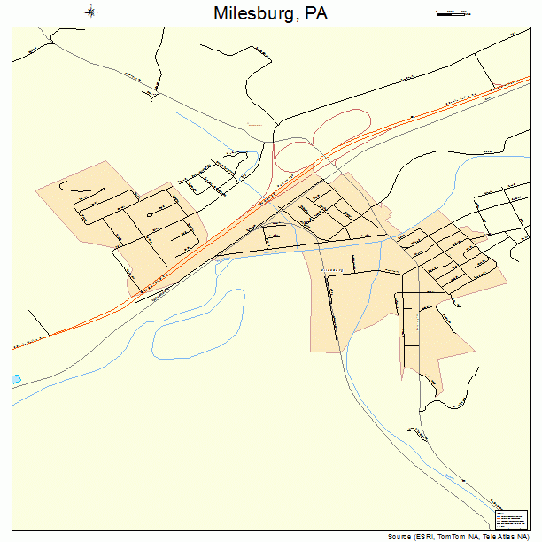 Milesburg, PA street map
