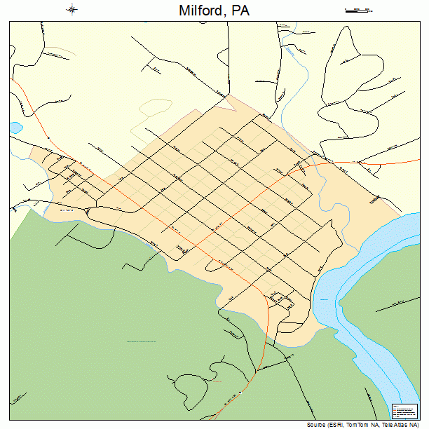 Milford, PA street map