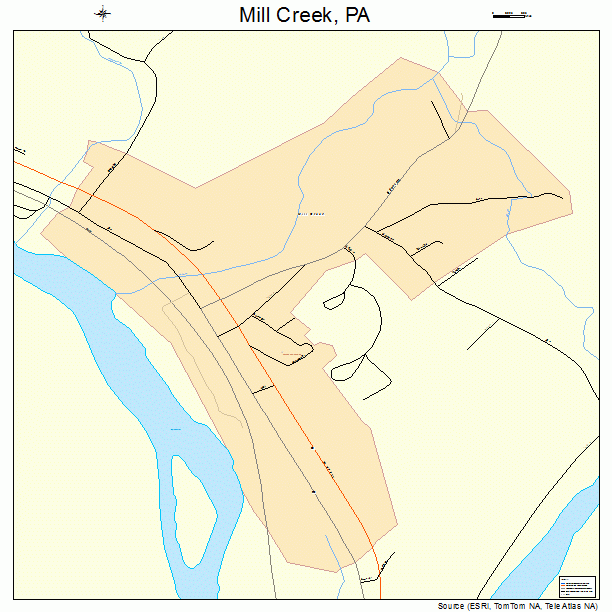 Mill Creek, PA street map