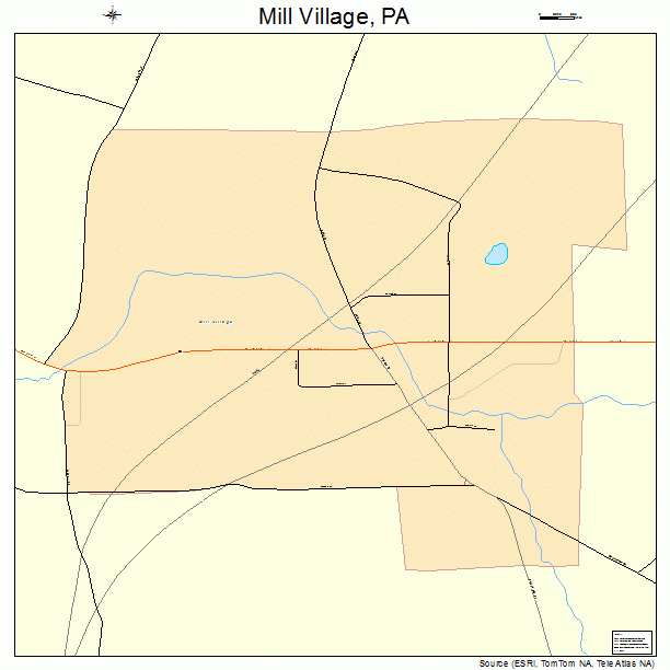 Mill Village, PA street map