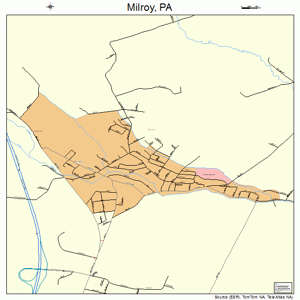 Milroy, PA street map