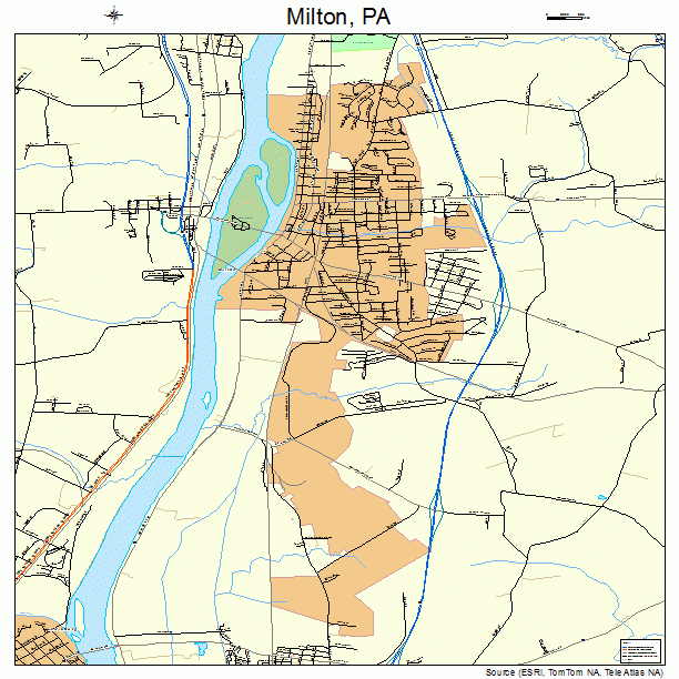 Milton, PA street map