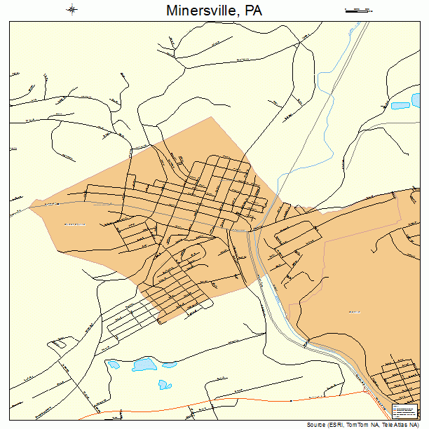 Minersville, PA street map