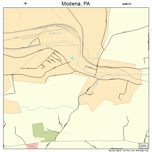 Modena, PA street map