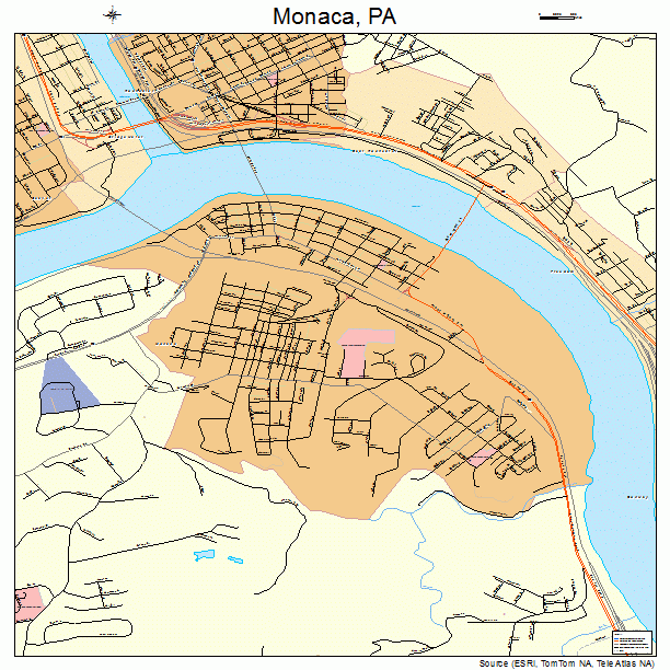 Monaca, PA street map