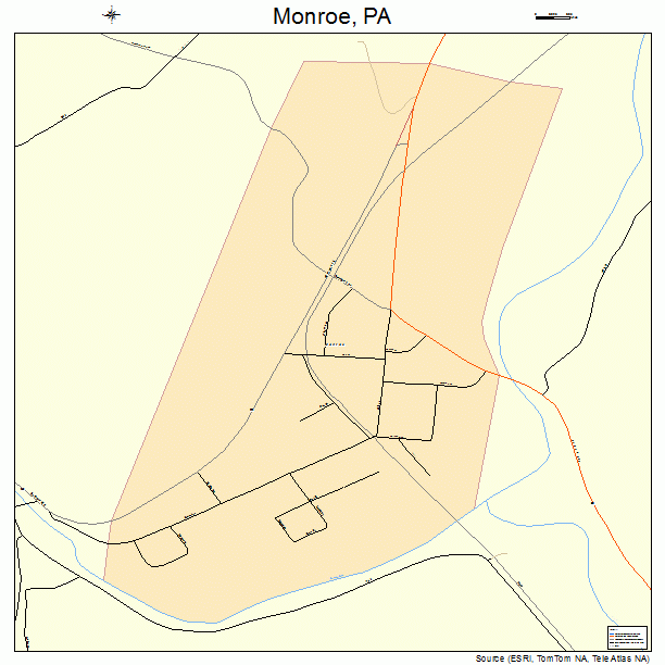 Monroe, PA street map