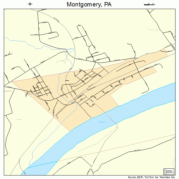 Montgomery, PA street map
