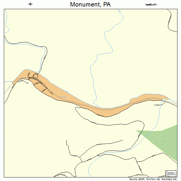 Monument, PA street map