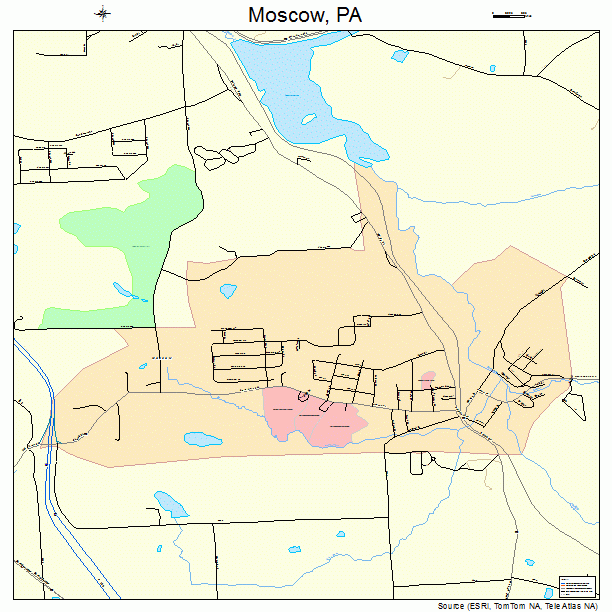Moscow, PA street map