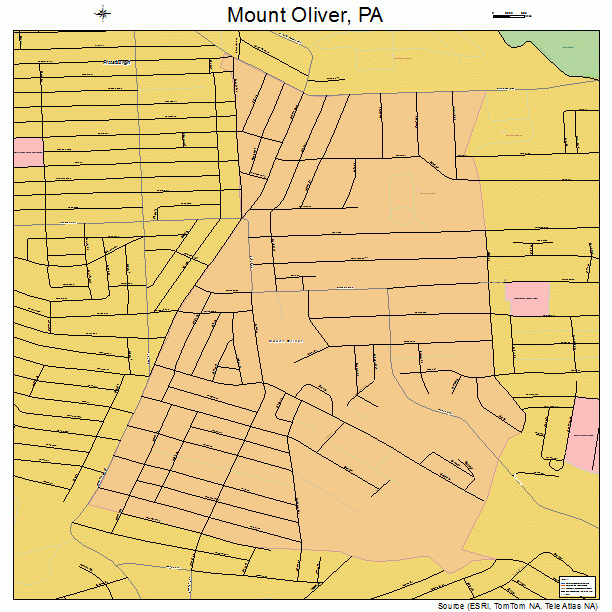 Mount Oliver, PA street map