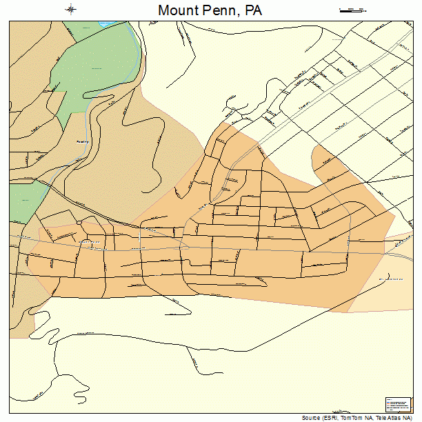 Mount Penn, PA street map