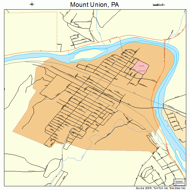 Mount Union, PA street map