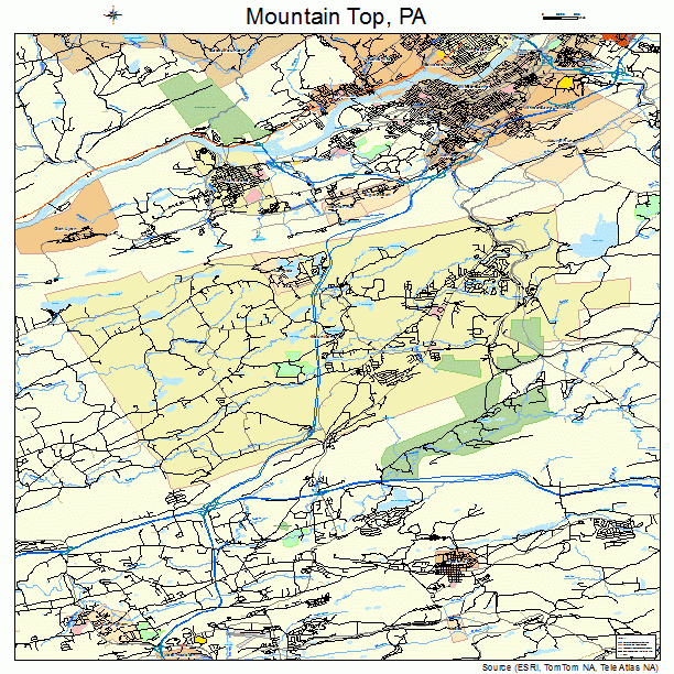 Mountain Top, PA street map