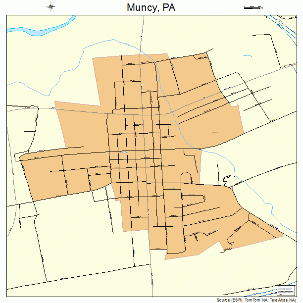 Muncy, PA street map