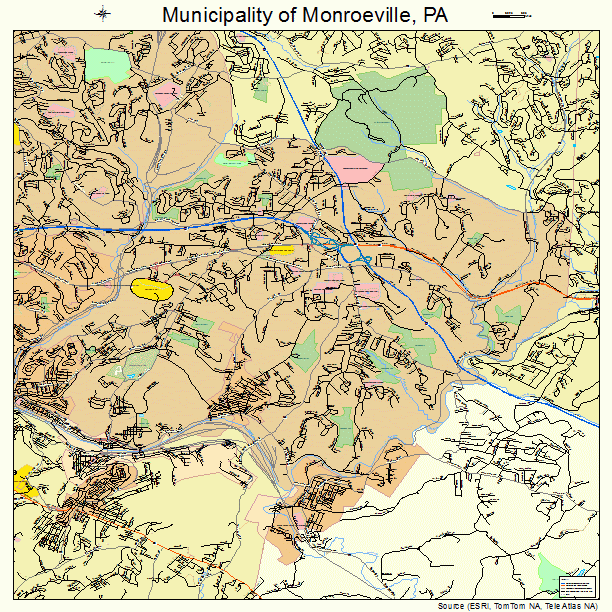 Municipality of Monroeville, PA street map