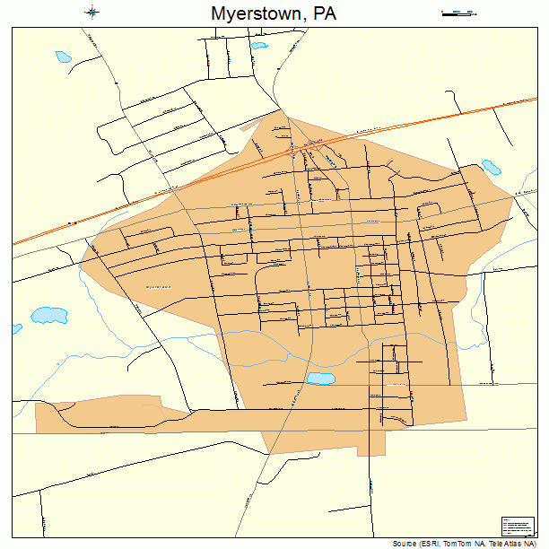 Myerstown, PA street map