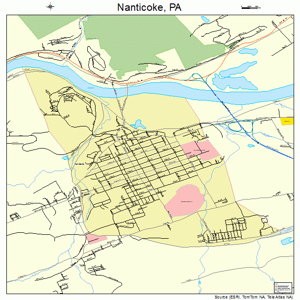 Nanticoke, PA street map