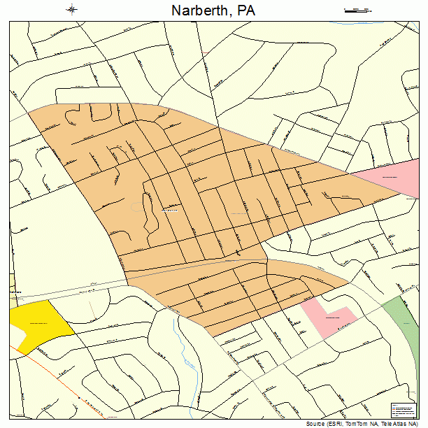 Narberth, PA street map