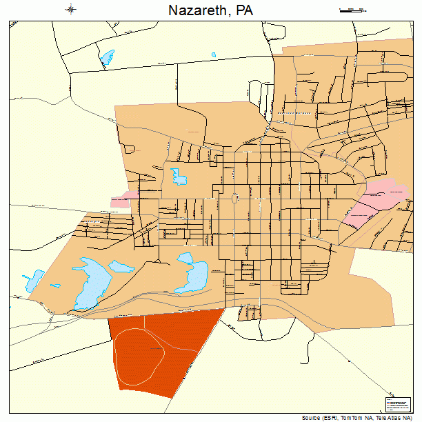 Nazareth, PA street map