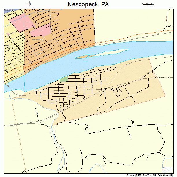 Nescopeck, PA street map