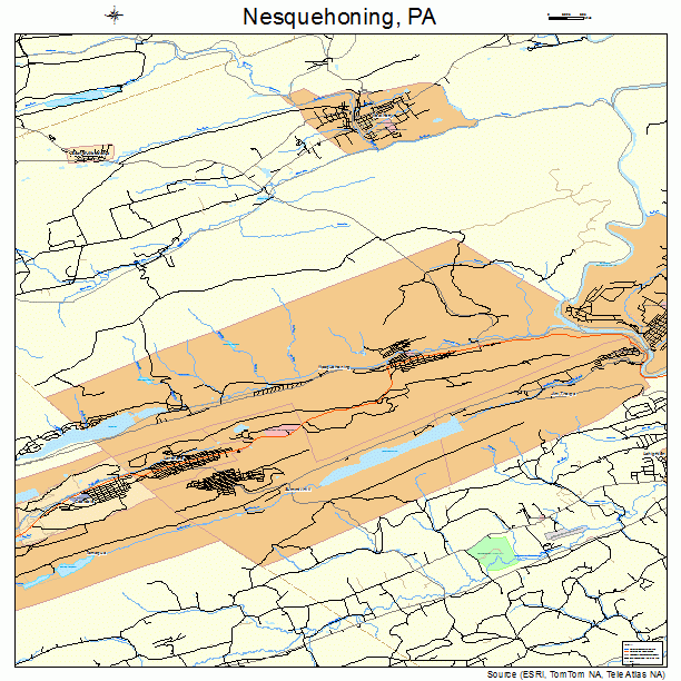Nesquehoning, PA street map