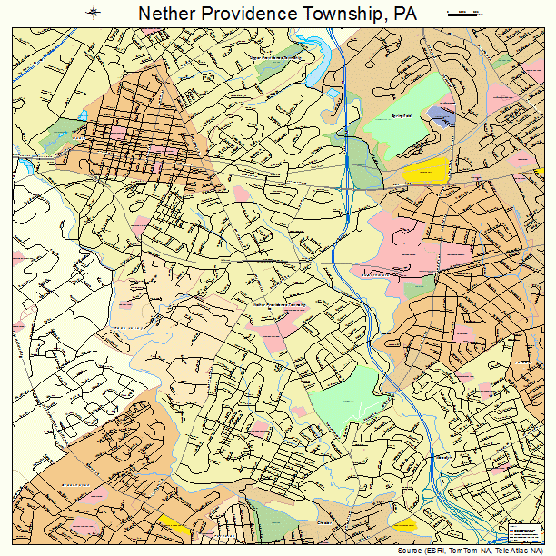 Nether Providence Township, PA street map