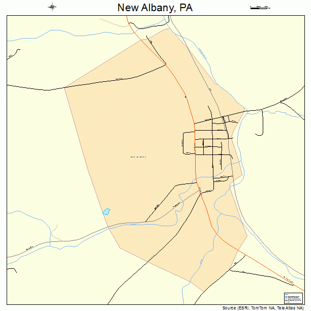 New Albany, PA street map