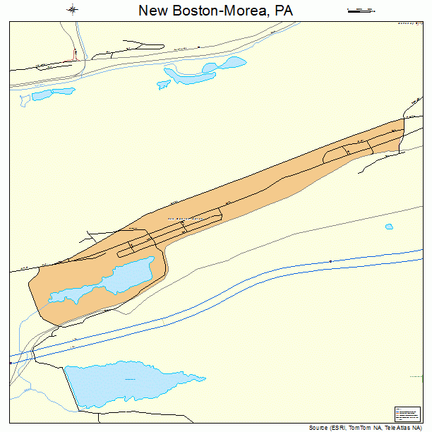 New Boston-Morea, PA street map