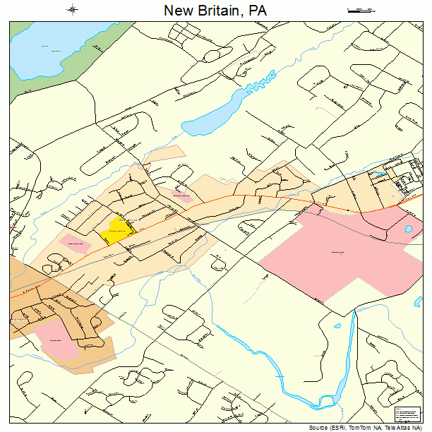 New Britain, PA street map