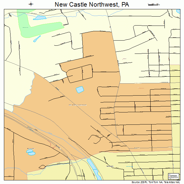 New Castle Northwest, PA street map