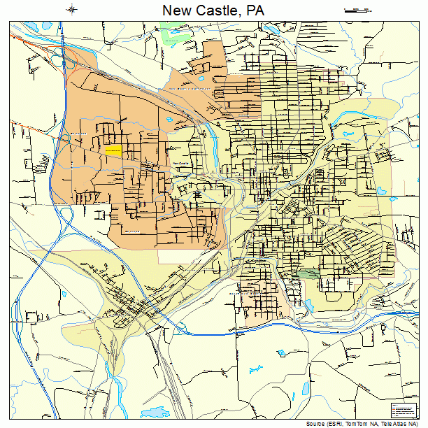 New Castle, PA street map